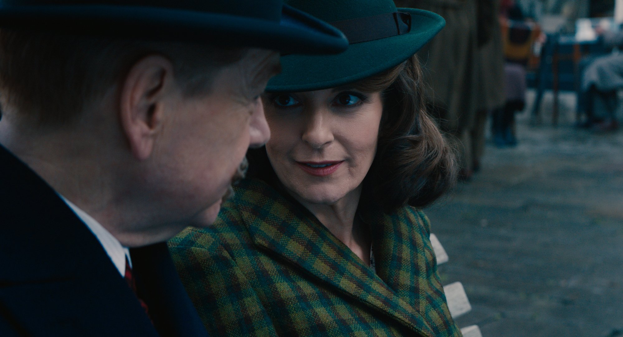 Kenneth Branagh and Tina Fey in "A Haunting in Venice." 